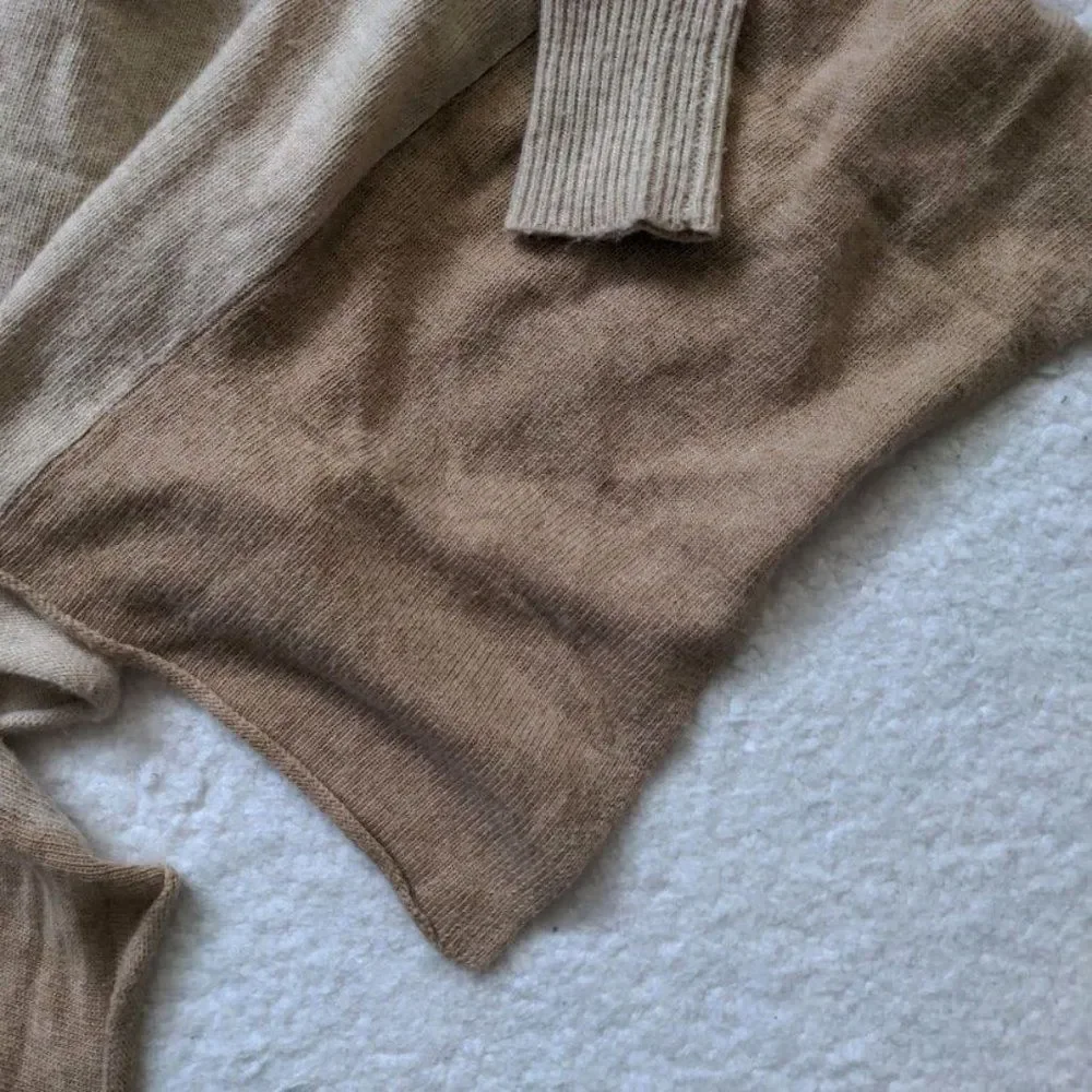 Love Stitch Cardigan Sweater Lagenlook Boho Drape Angora Knit Waterfall Small